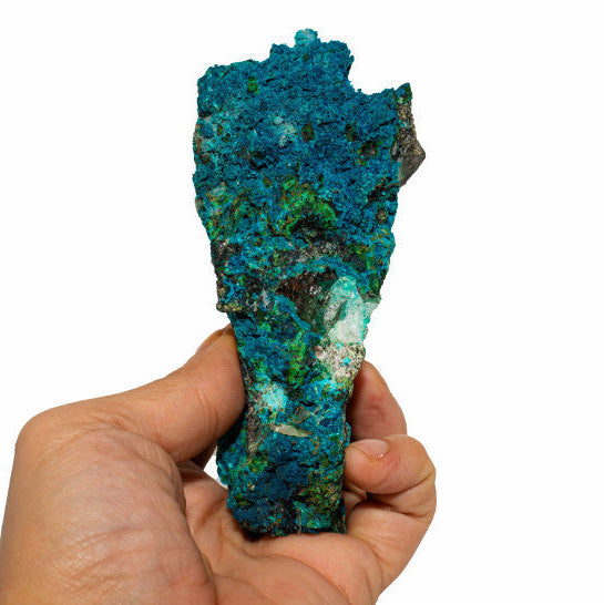 Perui Krizokolla-Shattuckit-Malachit-Szürke Kvarc nyers ásvány