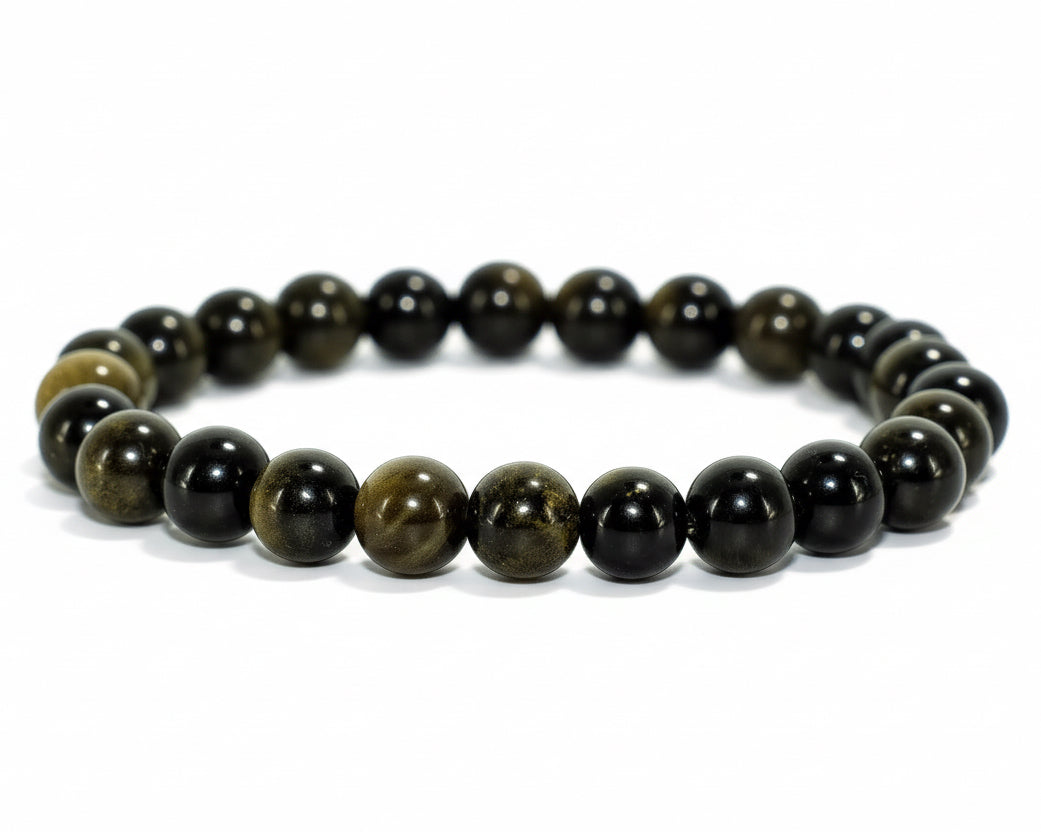 Mexikói arany Obszidián karkötő