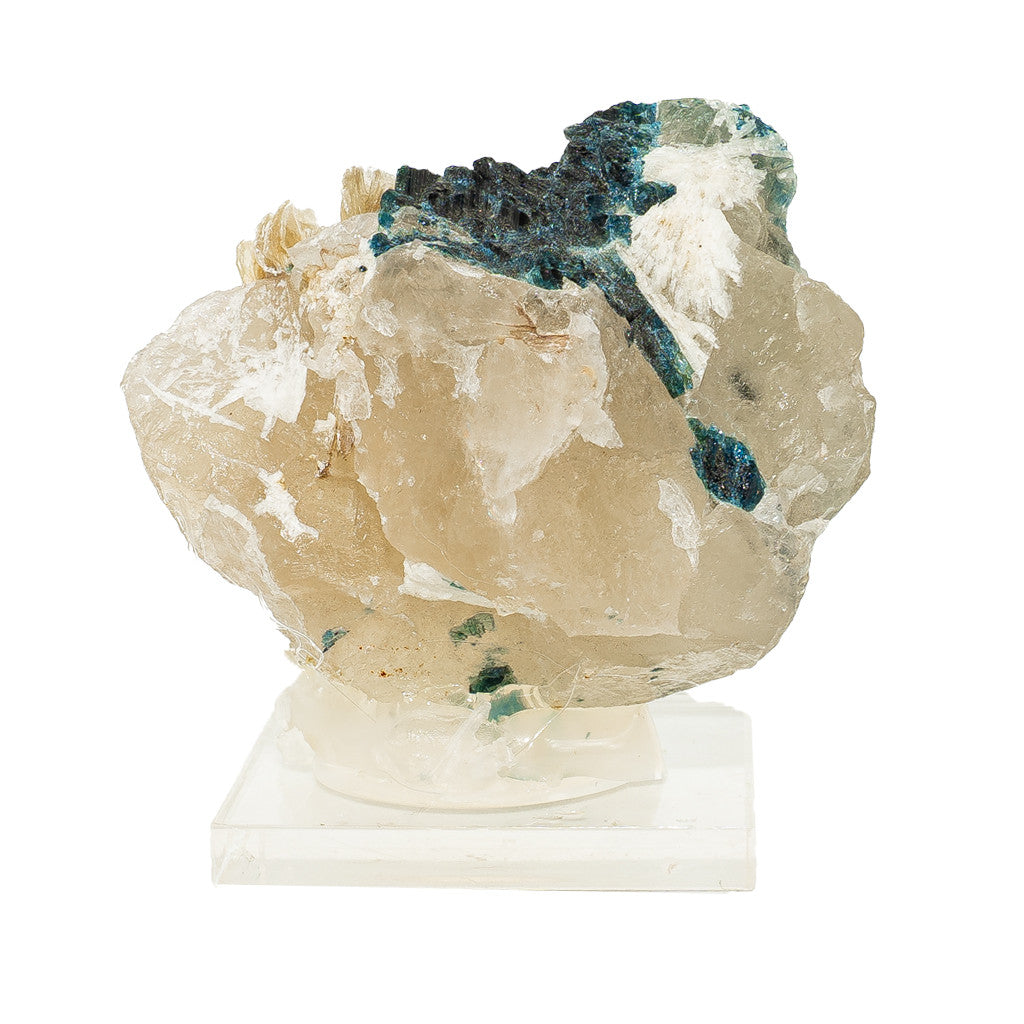 Brazíliai kék Turmalin, Kvarcon Muszkovittal