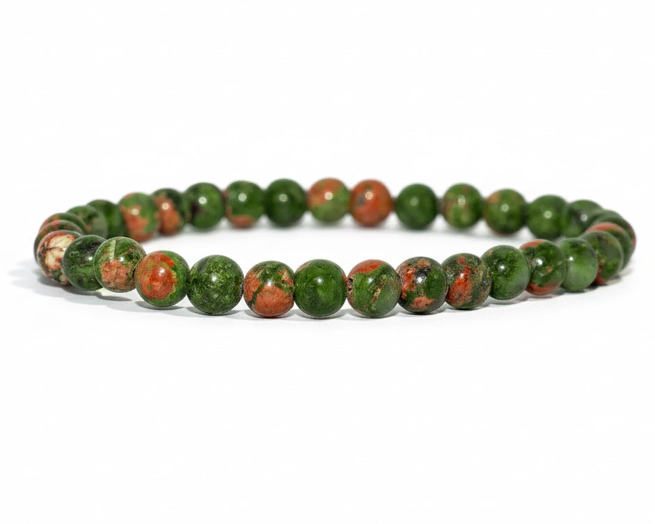 Dél Afrikai Unakit-Epidot karkötő