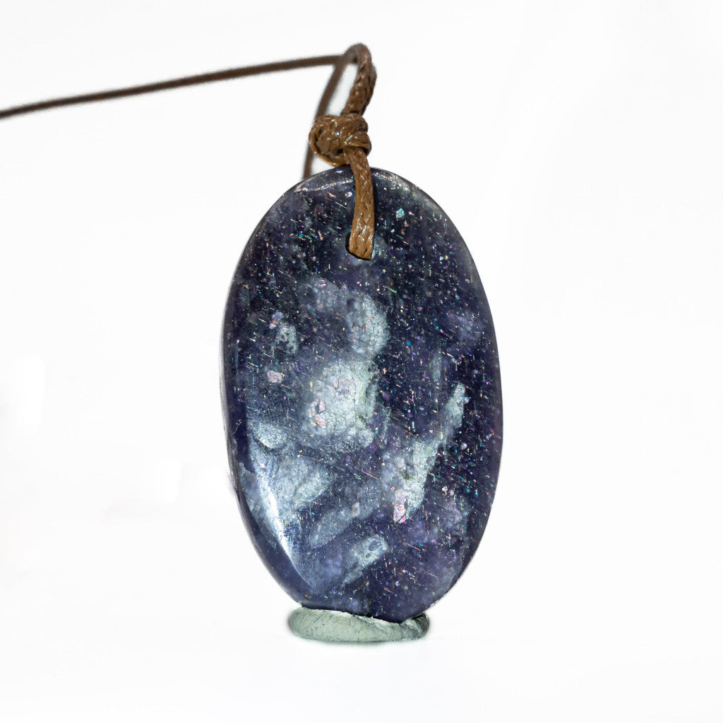 Indiai Iolit-Napkő extra minőségű medál viaszolt szálon