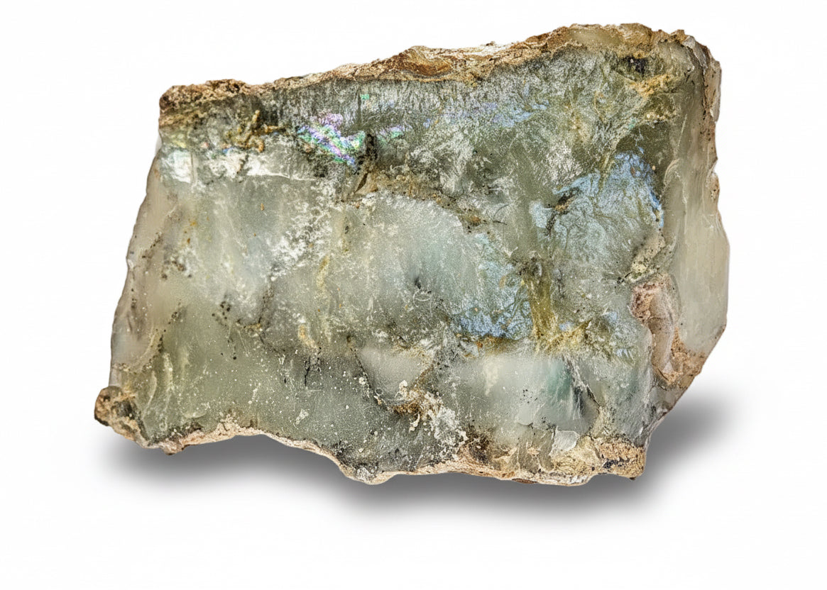 Természetes, irizáló Dendrites kék és zöld Opál