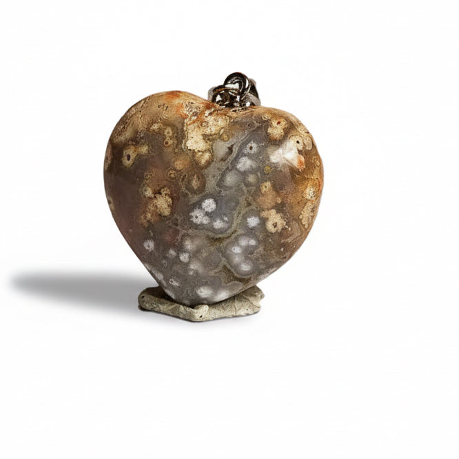 Madagaszkári Óceán Jáspis szív medál V