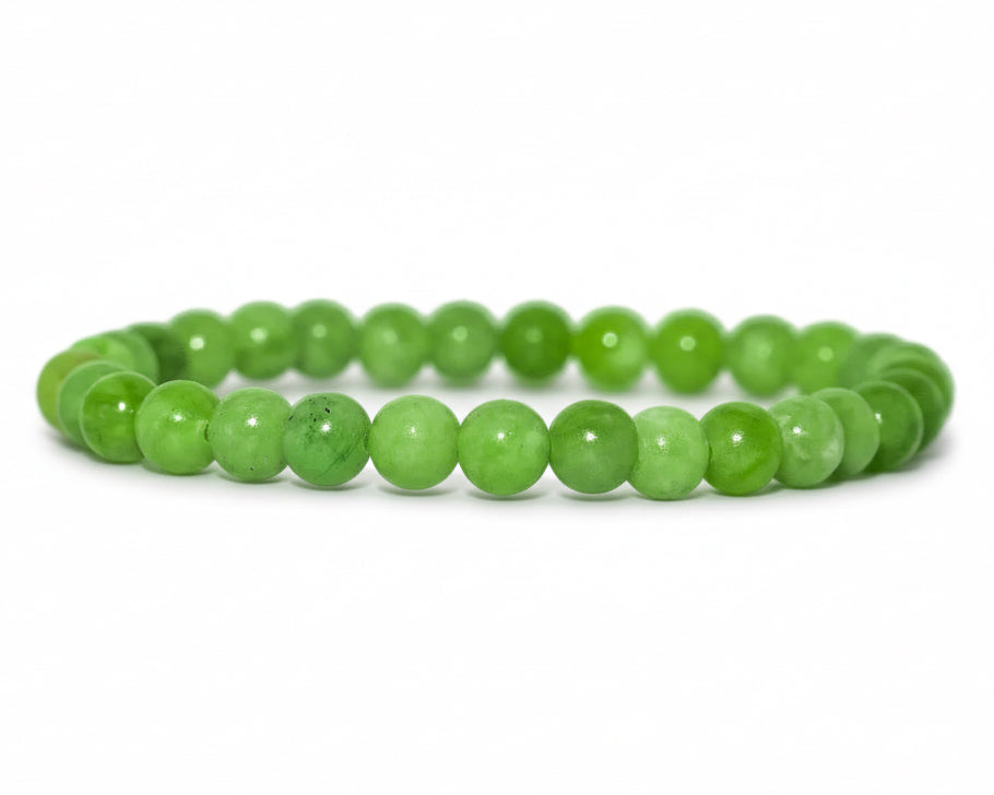 Kínai világoszöld Szerpentin karkötő