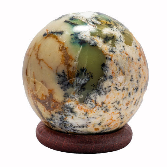 Ausztrál zöld Merlinit / Dendrites Opál golyó