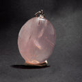 Madagaszkári Csillag Rózsakvarc ovális medál IV