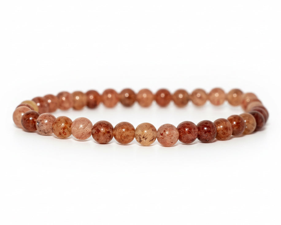 Brazíliai Hematitos / Eper Kvarc karkötő