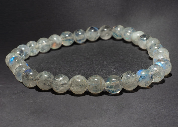 Extra minőségű Indiai Fehér Labradorit karkötő