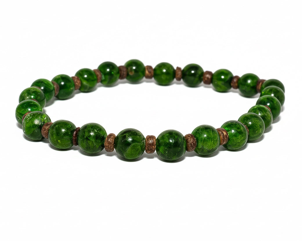 Extra minőségű Oroszországi Króm Diopszid karkötő