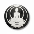 Marokkói Szatén Gipsz Buddha lótusz virágon korong
