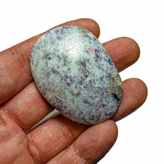 Lepidolit szappankő, Rubellittel, kék Turmalinnal, szürke Kvarccal