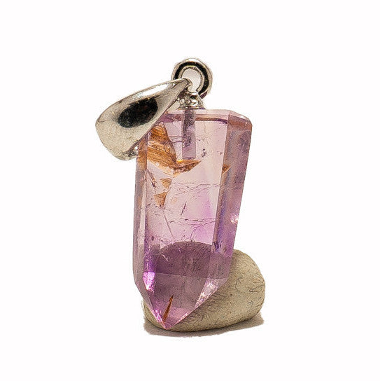 Brazíliai Goethit seprűs fantom Ametiszt csúcs medál