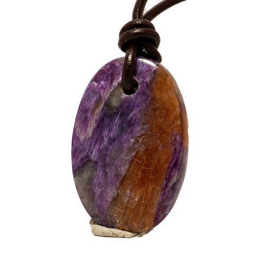 Oroszországi Csaroit medál valódi bőrszálon II - Fenrir Stone - A Valódi Ásványok Otthona