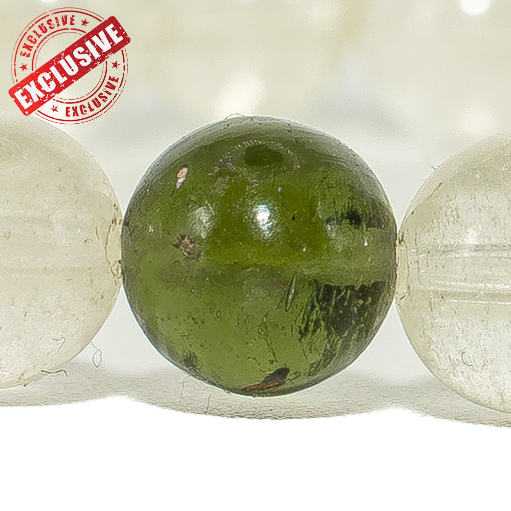 Valódi Moldavit és Líbiai Sivatagi üveg egyedi karkötő - Fenrir Stone - A Valódi Ásványok Otthona