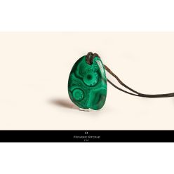 Kongói prémium Malachit medál valódi bőrszálon III-malachit-medal-borszalon-3-cg