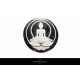 Marokkói Szatén Gipsz Buddha lótusz virágon korong-szaten-gipsz-buddha-lotusz-korong-ma